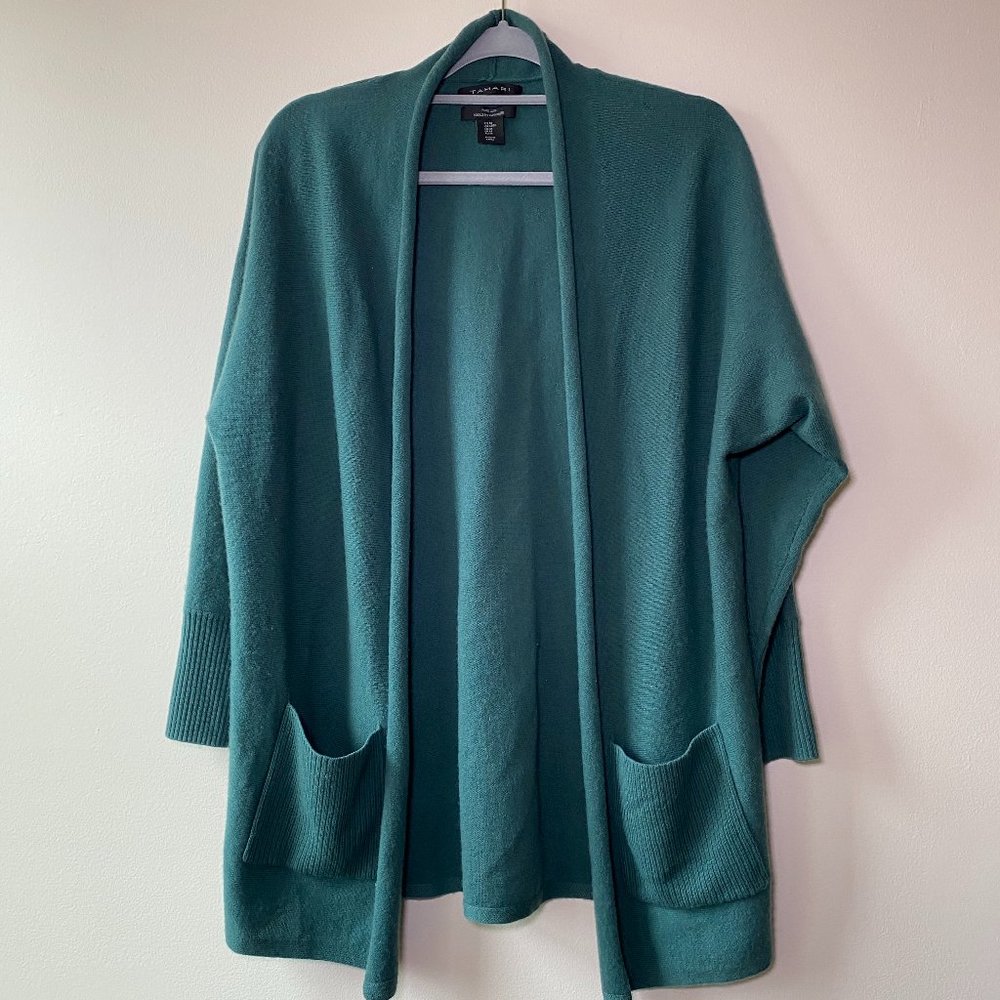 Tahari Pure Luxe 100% 2-Ply Cashmere Cardigan, Size Medium